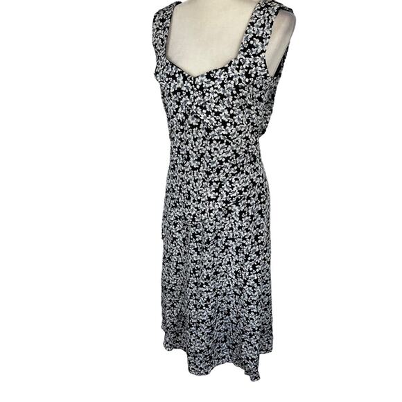 Nicole Miller Collection Asymmetrical Pleated Silk Dress Floral Size 4 - Picture 4 of 12